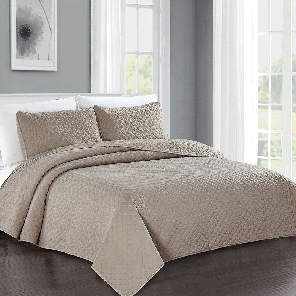 99.99% Polyester solidum III PCs Quilt lectum Cover